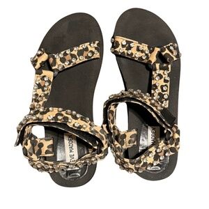Steve Madden Leopard & Rhinestone Sandals  Size 8 (Women’s)
